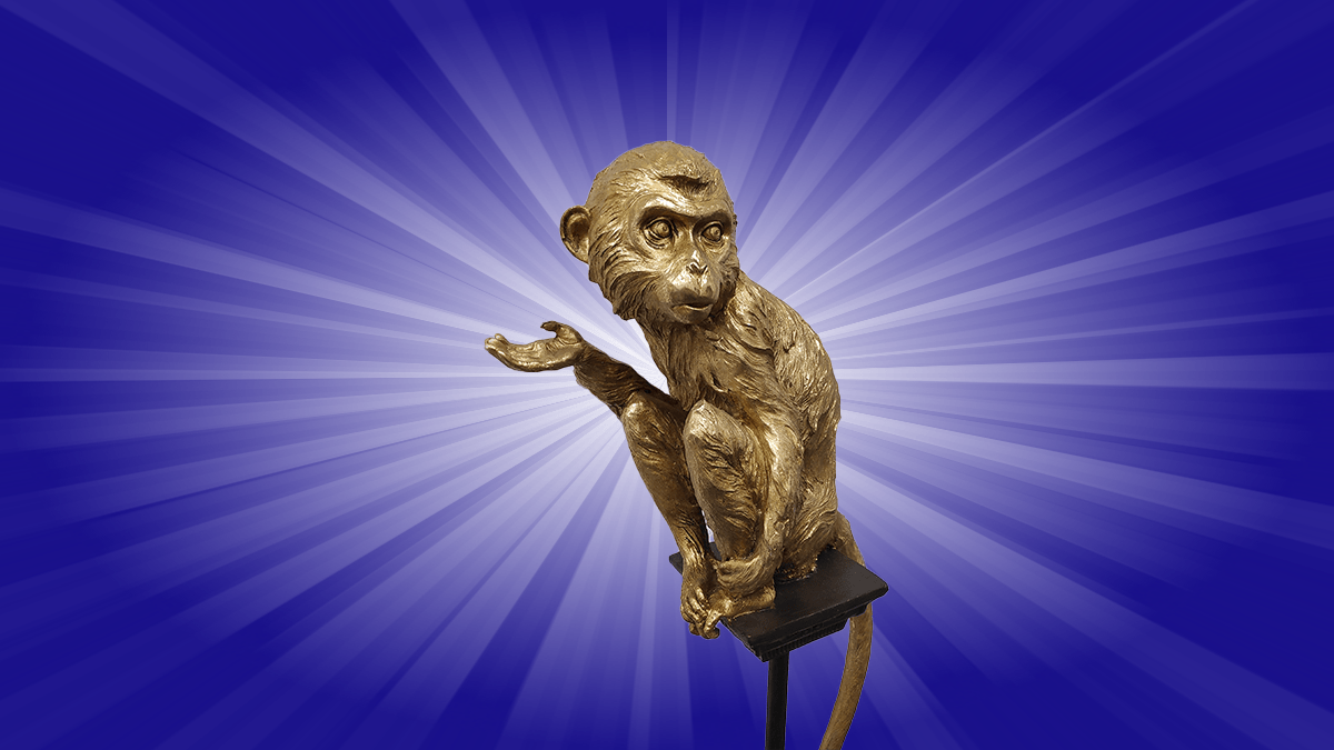 おさるさんの置き物