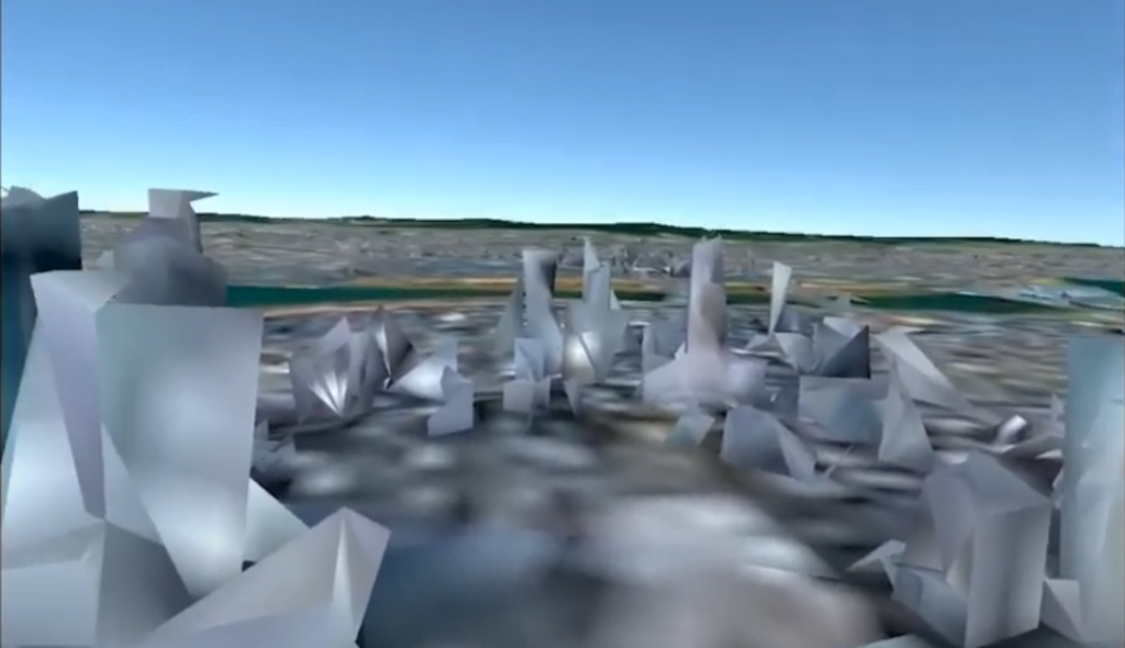 VRで大阪の街をロード中