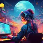 プログラマーの生き生きとした後ろ姿